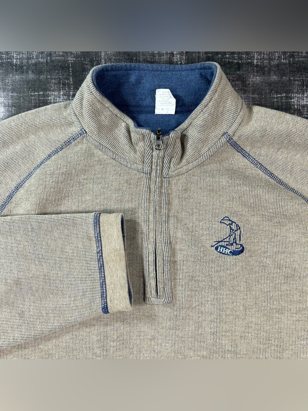 Johnnie-O Sweater Mens 2XL Brown Teak 1/4 Zip"HHC Golfer" Heavyweight Pullover - Picture 3 of 11